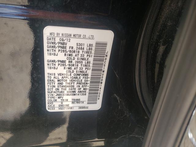 2013 INFINITI FX37 JN8CS1MU0DM141356