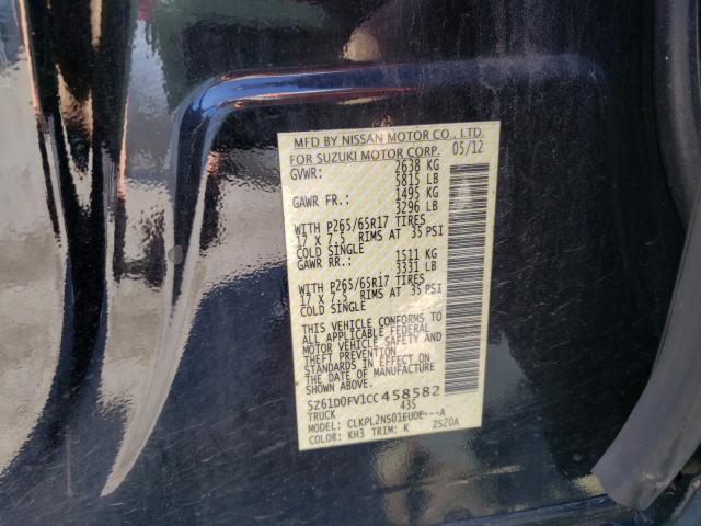 2012 SUZUKI EQUATOR SP 5Z61D0FV1CC458582