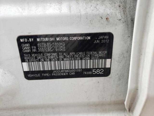 2013 MITSUBISHI LANCER GT JA32U8FW4DU001091