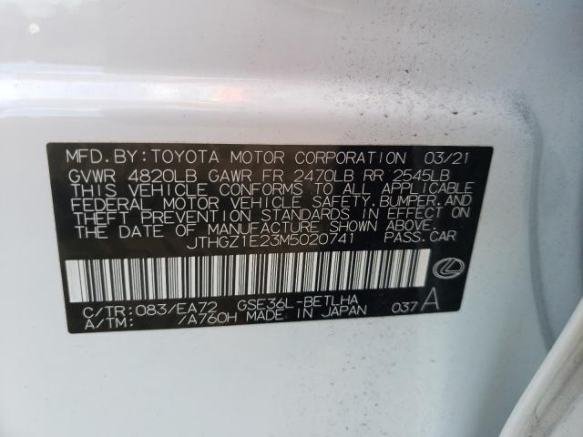 2021 LEXUS IS 350 F-S JTHGZ1E23M5020741