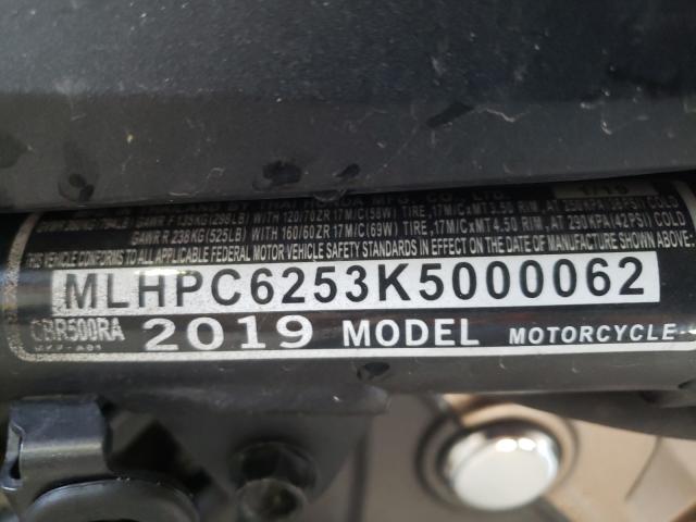 2019 HONDA CBR500 RA MLHPC6253K5000062