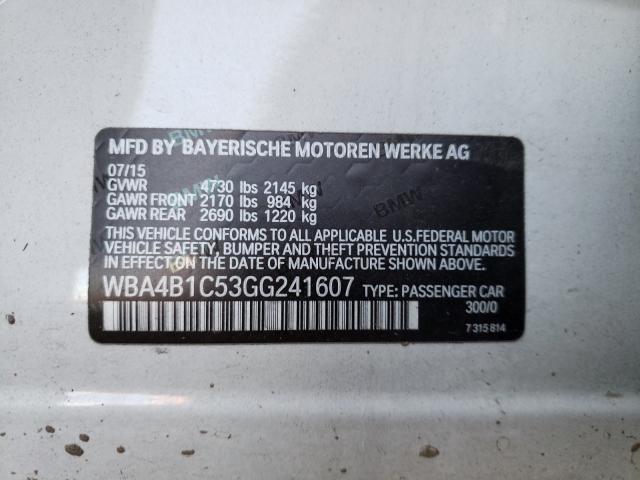 2016 BMW 435 I GRAN WBA4B1C53GG241607