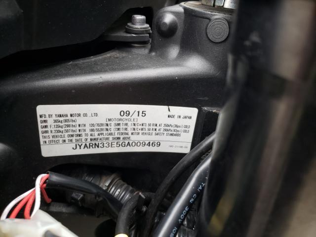 2016 YAMAHA FZ09 JYARN33E5GA009469