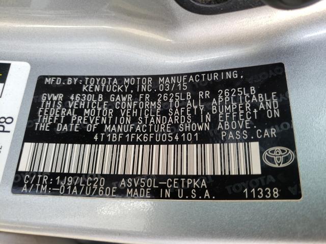 2015 TOYOTA CAMRY LE - 4T1BF1FK6FU054101