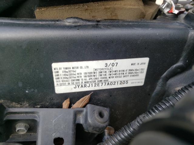 2007 YAMAHA YZFR6 L JYARJ12E77A021205