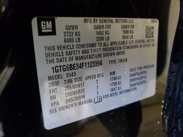 2015 GMC CANYON SLE 1GTG6BE34F1123394