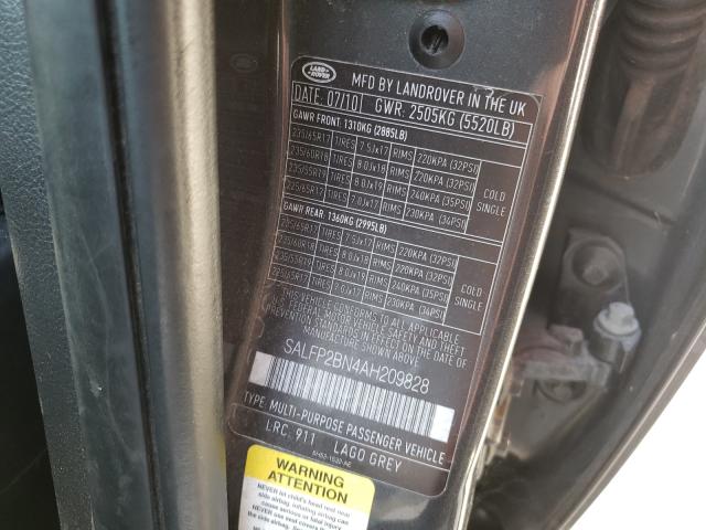 2010 LAND ROVER LR2 SALFP2BN4AH209828