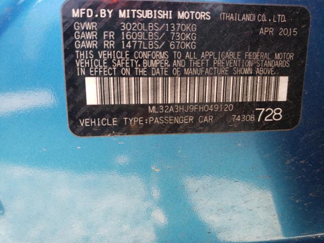 2015 MITSUBISHI MIRAGE DE ML32A3HJ9FH049120