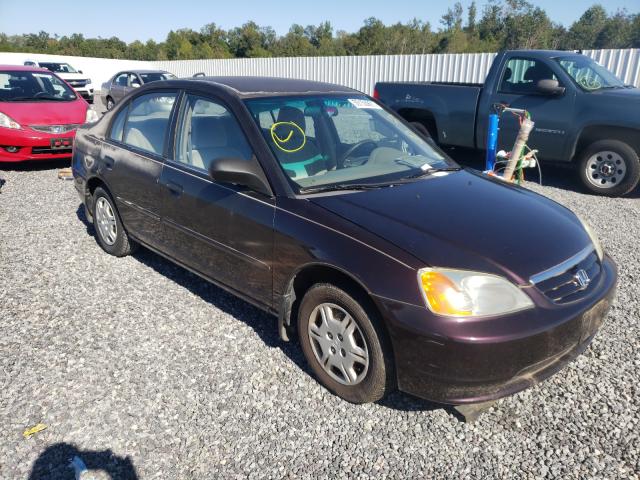 Salvage cars for sale from Copart Fredericksburg, VA: 2001 Honda Civic