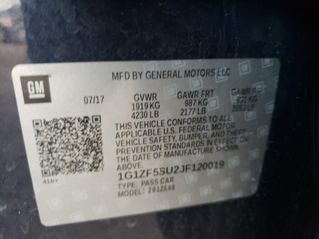 2018 CHEVROLET MALIBU HYB 1G1ZF5SU2JF120019