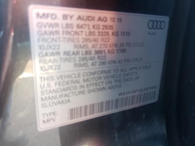 2020 AUDI Q8 PRESTIG WA1FVAF13LD010062