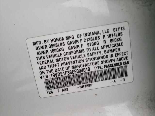 2014 ACURA ILX 20 19VDE1F38EE004010