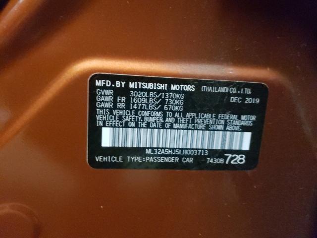 2020 MITSUBISHI MIRAGE LE ML32A5HJ5LH003713