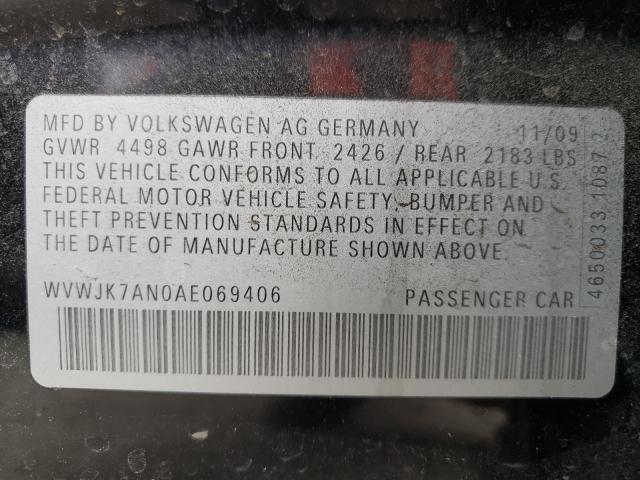 2010 VOLKSWAGEN PASSAT KOM WVWJK7AN0AE069406