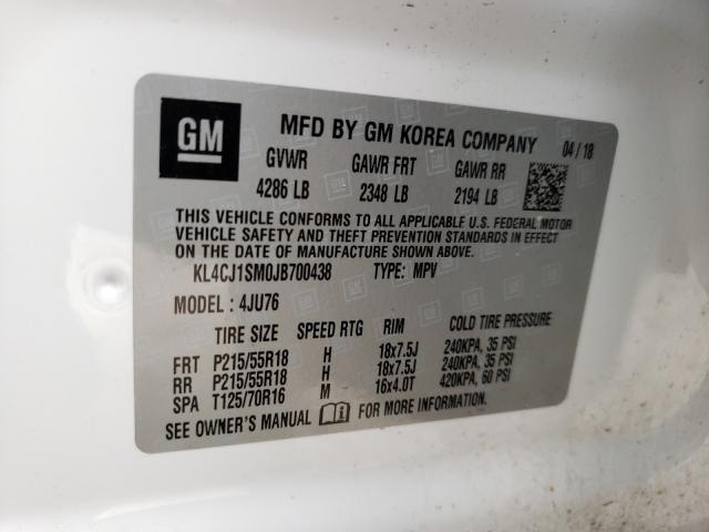 2018 BUICK ENCORE SPO KL4CJ1SM0JB700438