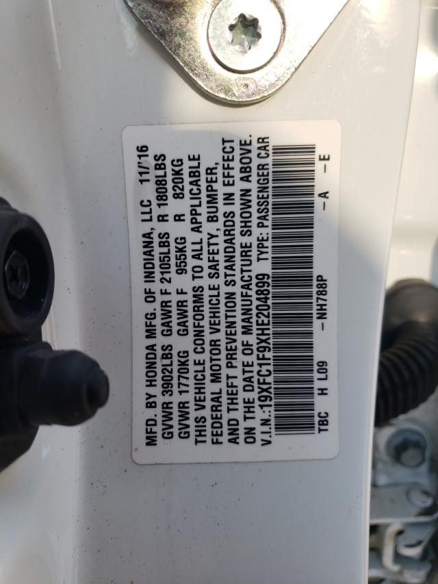 2017 HONDA CIVIC TOUR 19XFC1F9XHE204899