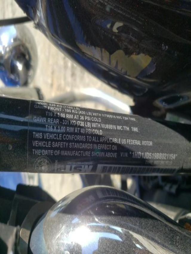 2011 HARLEY-DAVIDSON FLSTN 1HD1JD519BB021154