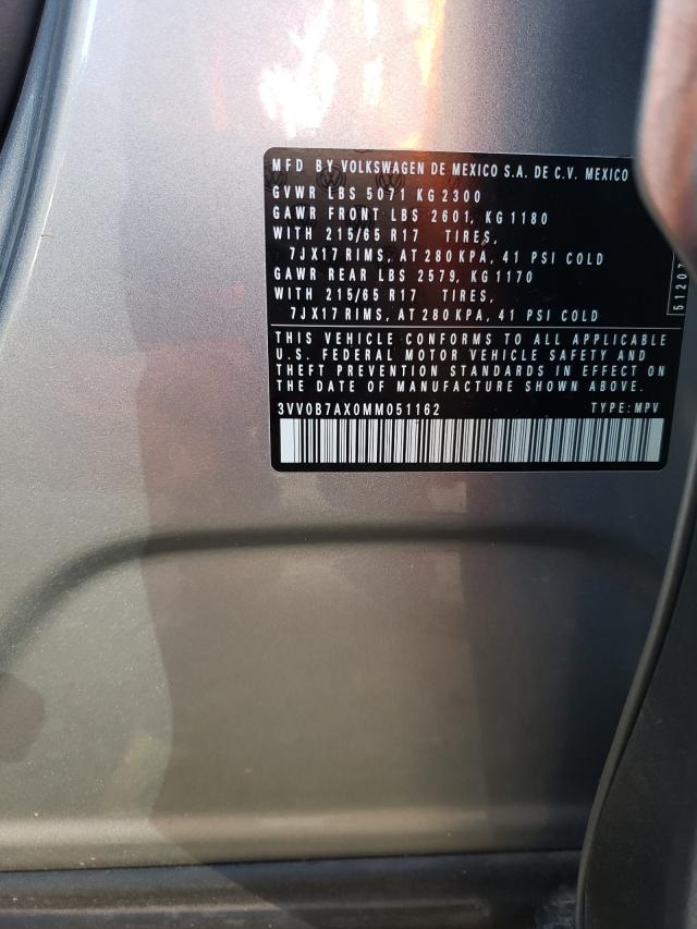 2021 VOLKSWAGEN TIGUAN S - 3VV0B7AX0MM051162