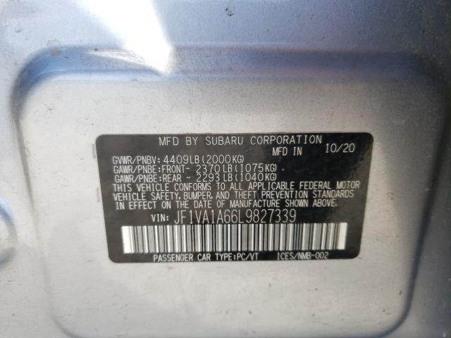 2020 SUBARU WRX JF1VA1A66L9827339