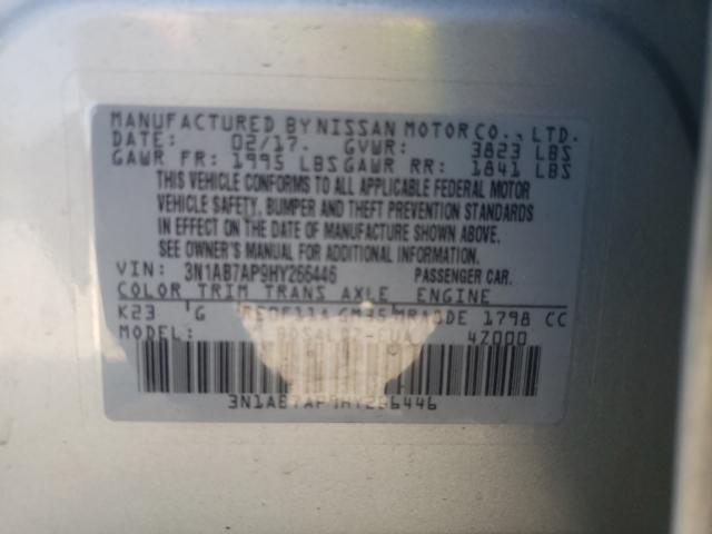 2017 NISSAN SENTRA S 3N1AB7AP9HY266446
