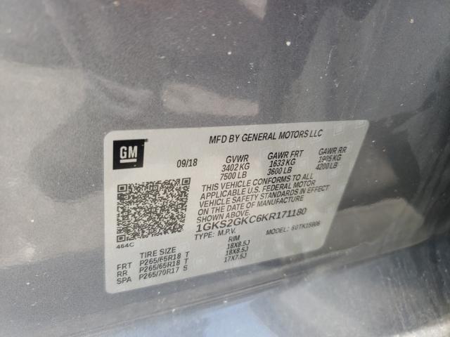 1GKS2GKC6KR171180 GMC Yukon Xl K1500 Slt