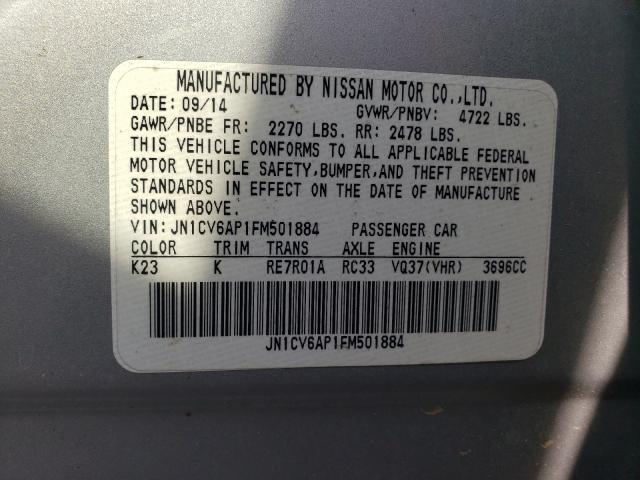 2015 INFINITI Q40 JN1CV6AP1FM501884