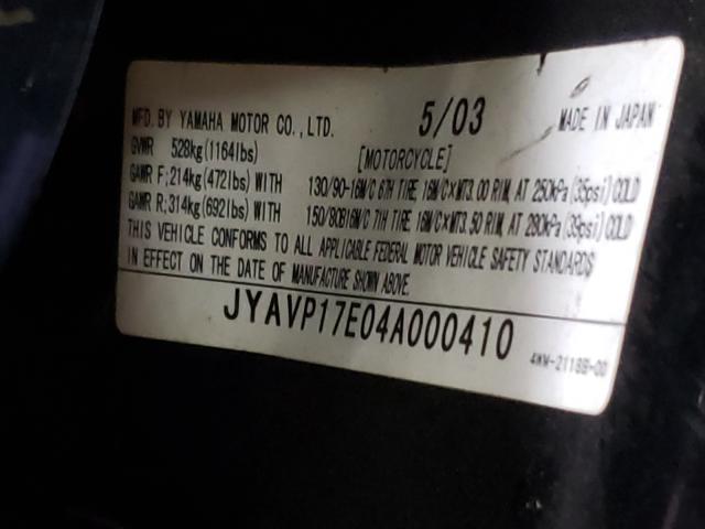 2004 YAMAHA XV1700 A JYAVP17E04A000410