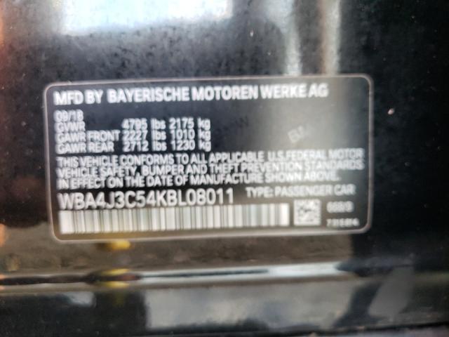 2019 BMW 430XI GRAN WBA4J3C54KBL08011