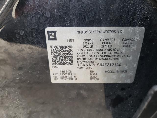 2018 GMC ACADIA 1GKKNPLS0JZ212124