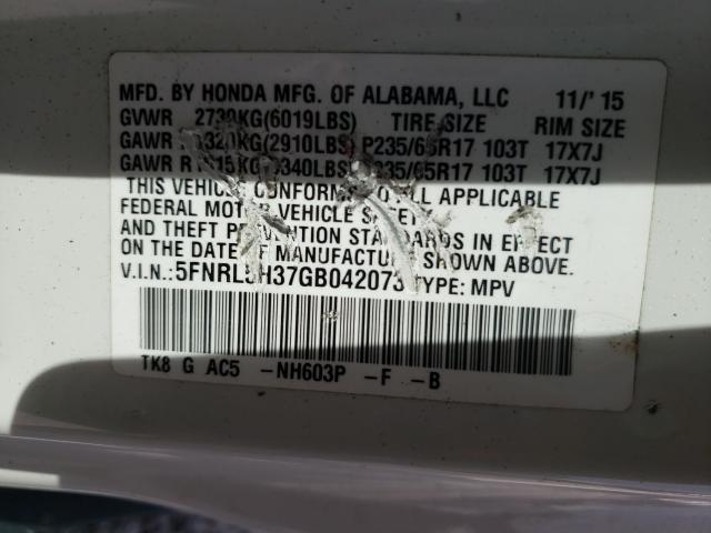 2016 HONDA ODYSSEY SE 5FNRL5H37GB042073