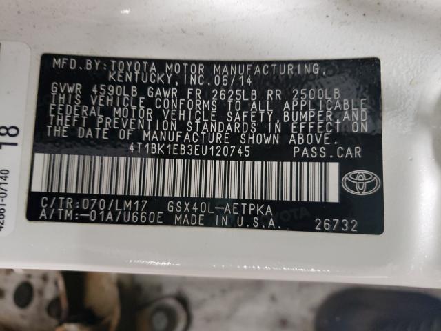 2014 TOYOTA AVALON LIM 4T1BK1EB3EU120745