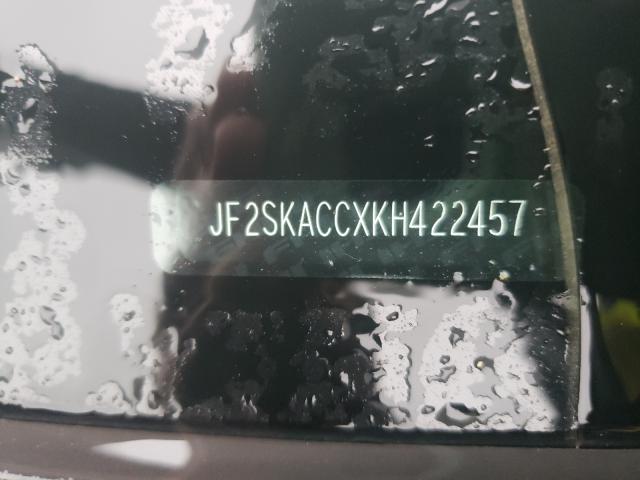2019 SUBARU FORESTER JF2SKACCXKH422457