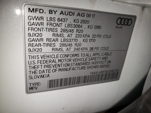 VIN WA1LHBF79JD007183 2018 Audi Q7, Premium Plus no.10