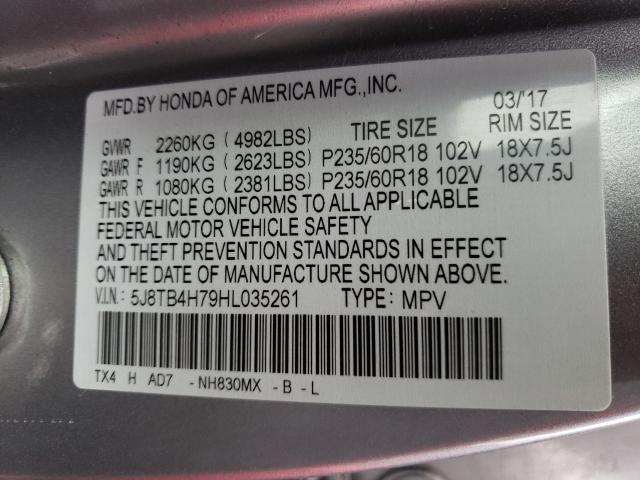 2017 ACURA RDX ADVANC 5J8TB4H79HL035261