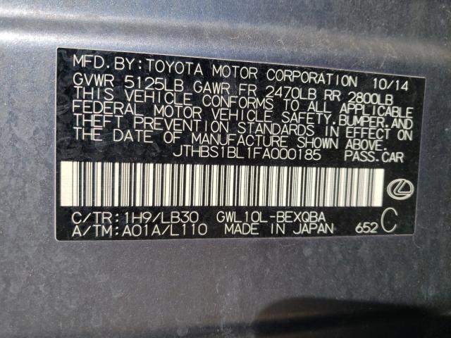 2015 LEXUS GS 450H JTHBS1BL1FA000185