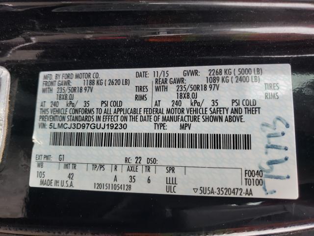 2016 LINCOLN MKC RESERV 5LMCJ3D97GUJ19230