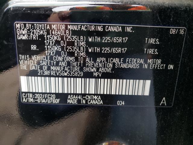 2016 TOYOTA RAV 4 2T3RFREV5GW535829