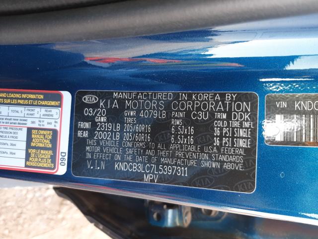 2020 KIA NIRO LX KNDCB3LC7L5397311