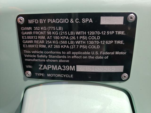 2021 VESPA GTS300 ZAPMA39M4M5100969