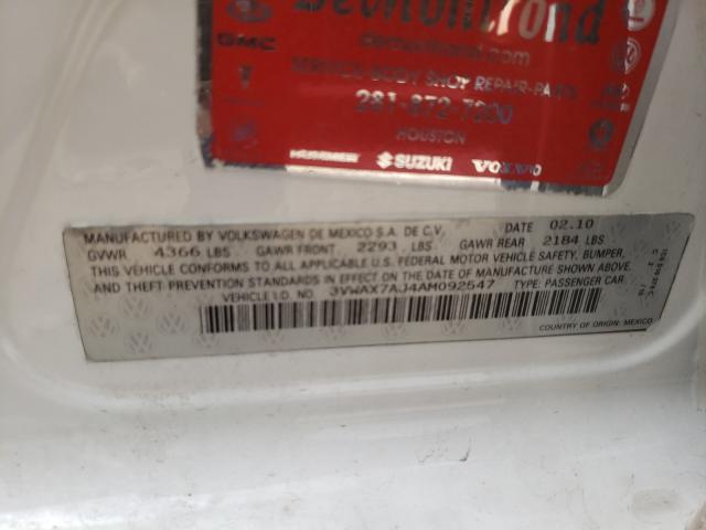 2010 VOLKSWAGEN JETTA LIMI 3VWAX7AJ4AM092547