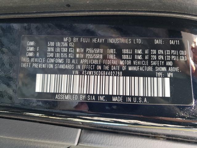 2011 SUBARU TRIBECA LI 4S4WX9KD6B4402798
