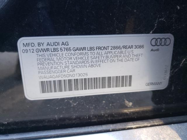 2013 AUDI A8 QUATTRO WAUAGAFD5DN013025