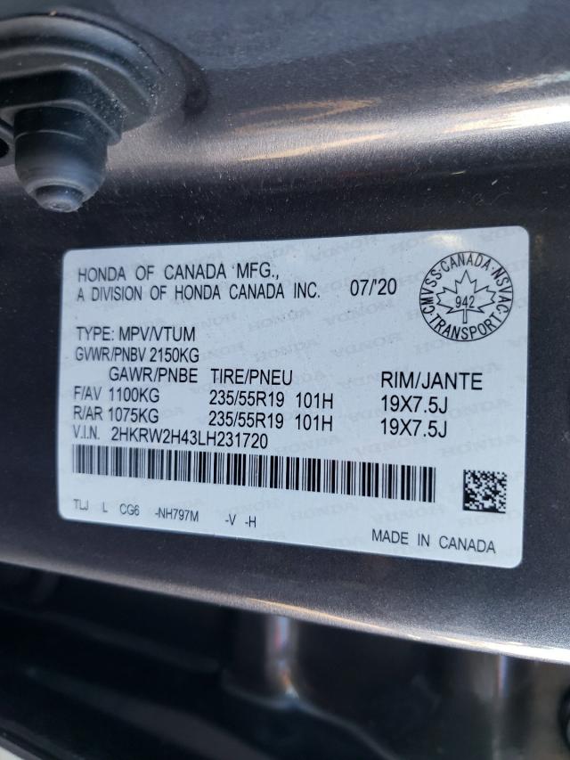 2020 HONDA CR-V SPORT 2HKRW2H43LH231720