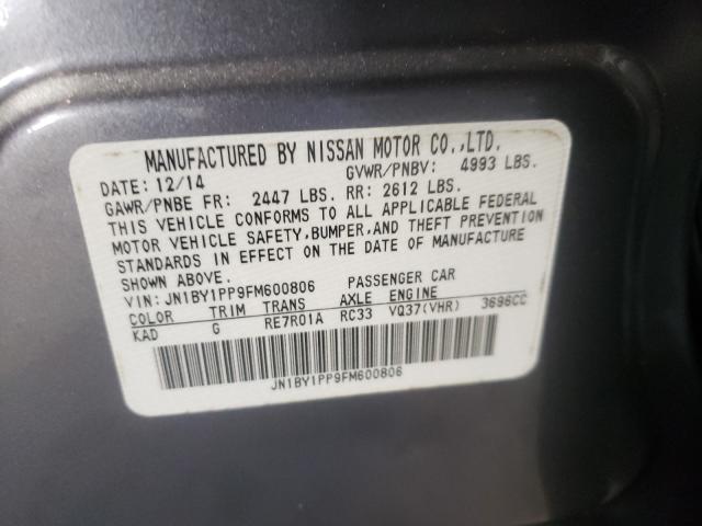 2015 INFINITI Q70L JN1BY1PP9FM600806