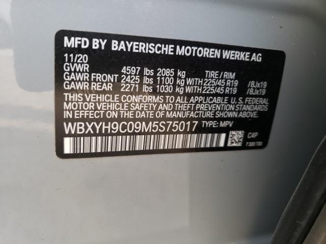 VIN WBXYH9C09M5S75017 2021 BMW X2, Sdrive28I no.10