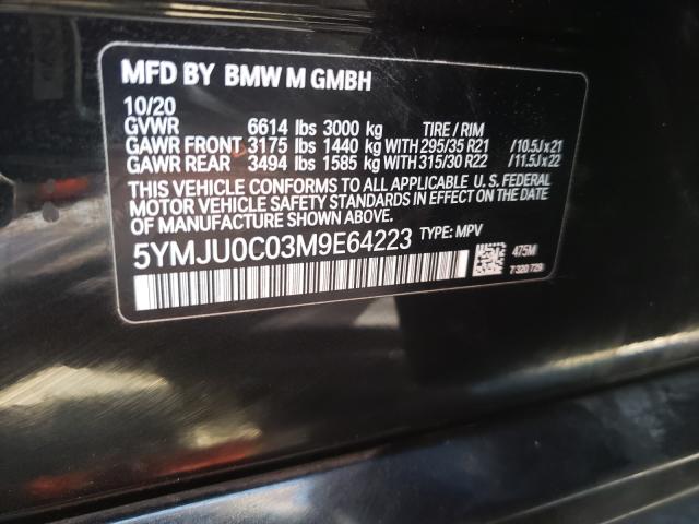 2021 BMW X5 M 5YMJU0C03M9E64223