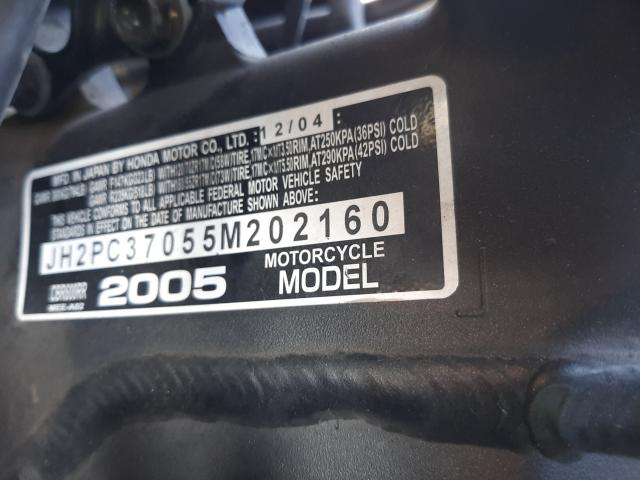 2005 HONDA CBR600 RR JH2PC37055M202160