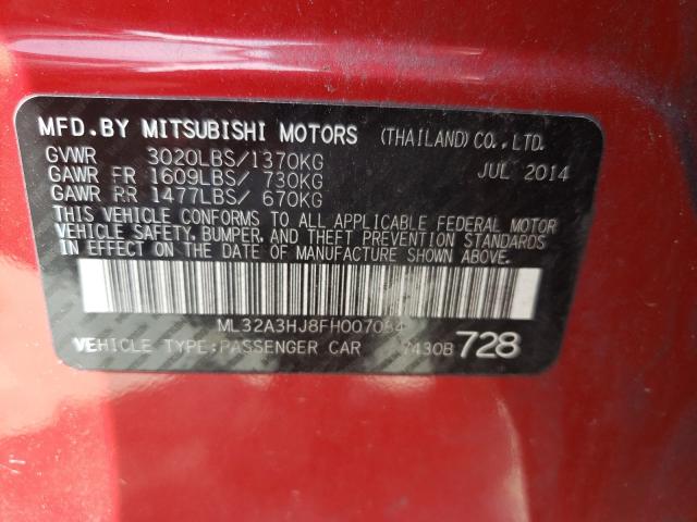 2015 MITSUBISHI MIRAGE DE ML32A3HJ8FH007084