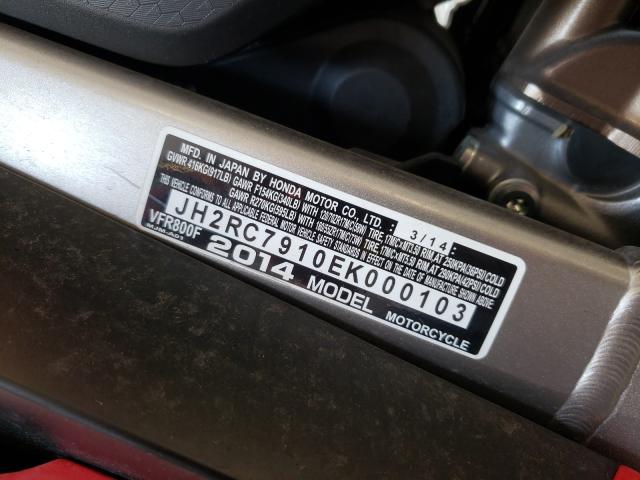 2014 HONDA VFR800 F JH2RC7910EK000103