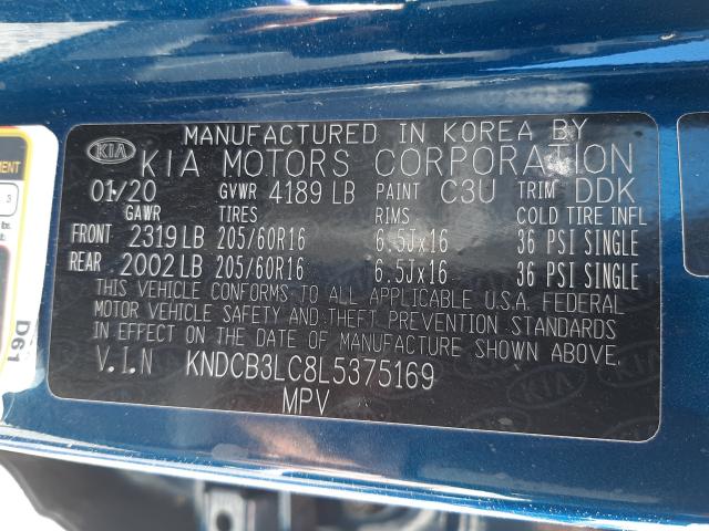 2020 KIA NIRO KNDCB3LC8L5375169